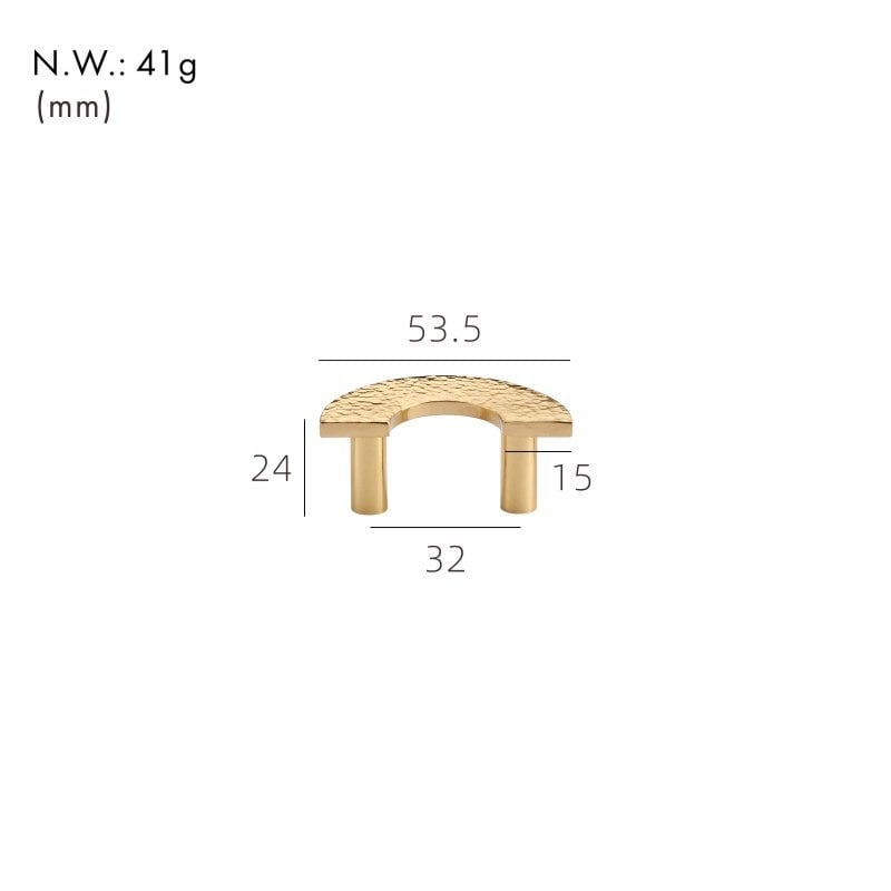 VEDA Hammered Brass Handles 6 VEDA Hammered Brass Handles