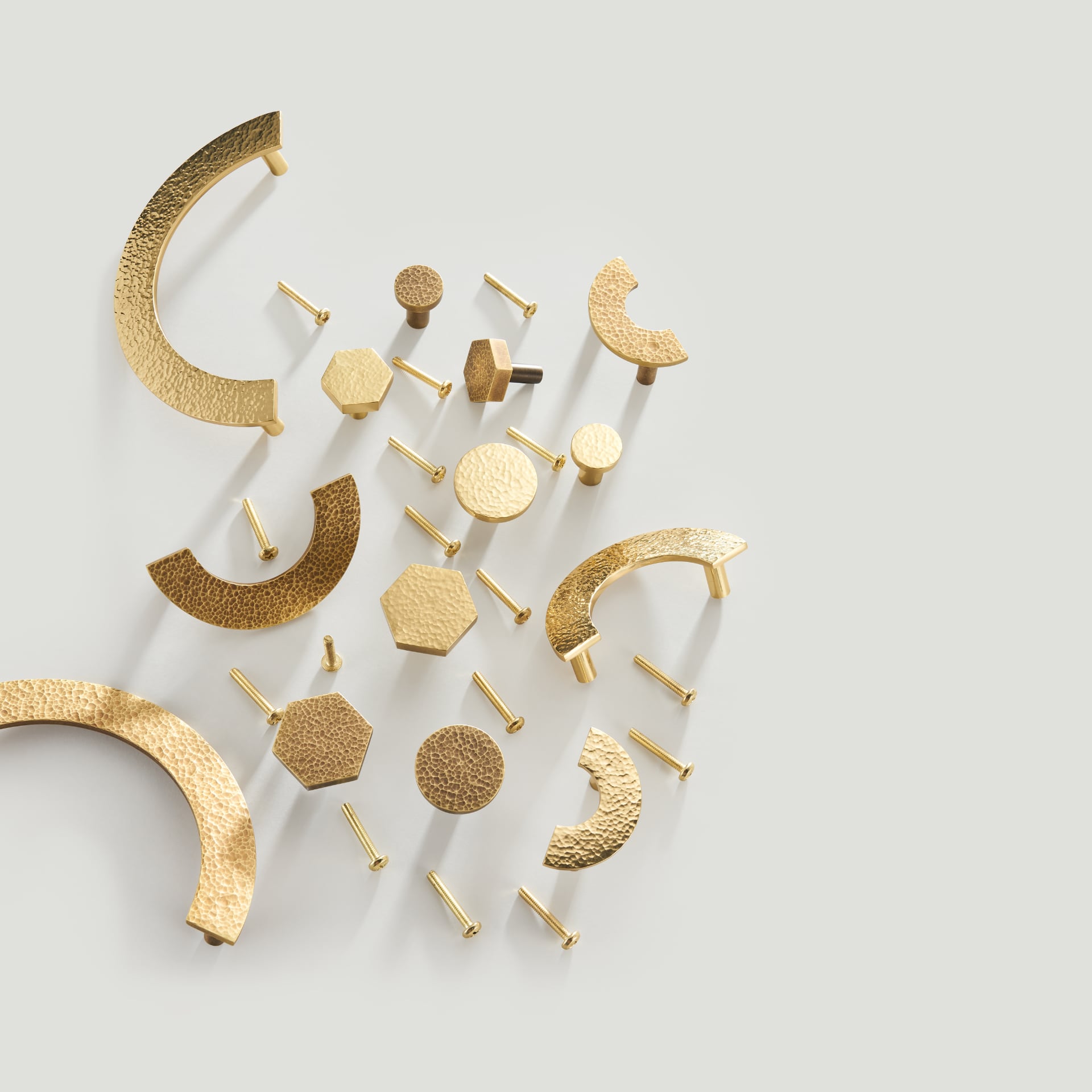 VEDA Hammered Brass Handles