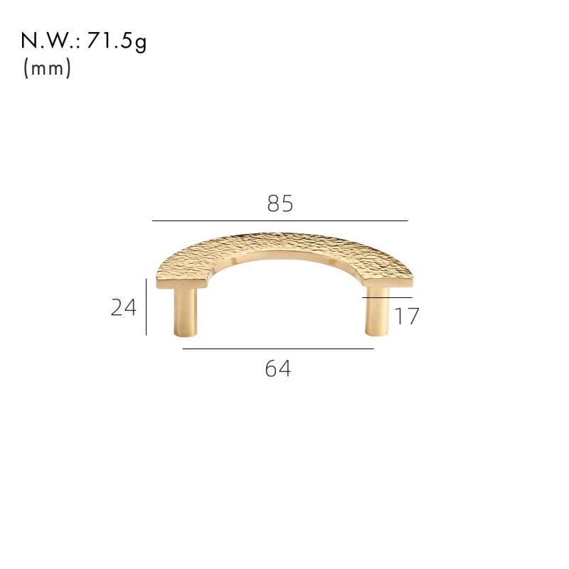 VEDA Hammered Brass Handles 8 VEDA Hammered Brass Handles