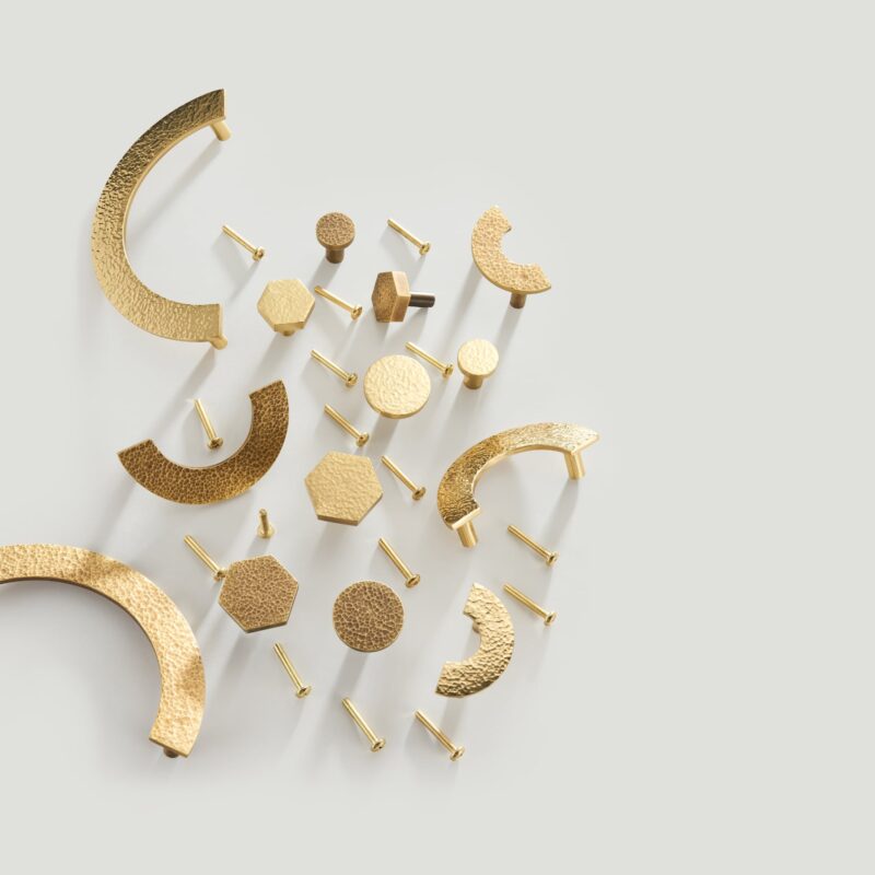 VEDA Boutons en laiton martelé