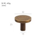 VEDA Boutons en laiton martelé