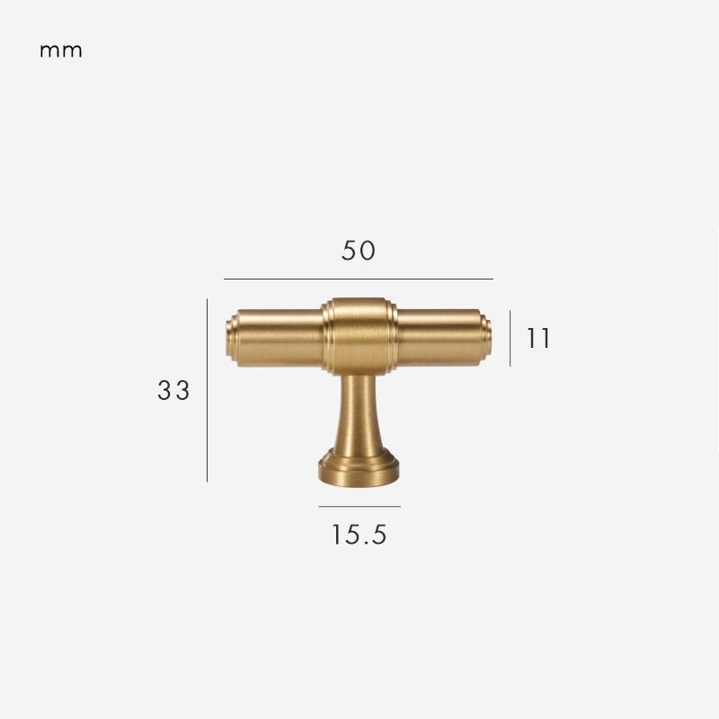 VELA massief messing T-stang