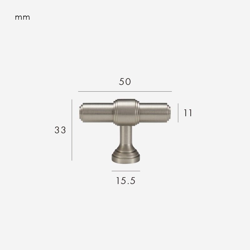 VELA massief messing T-stang