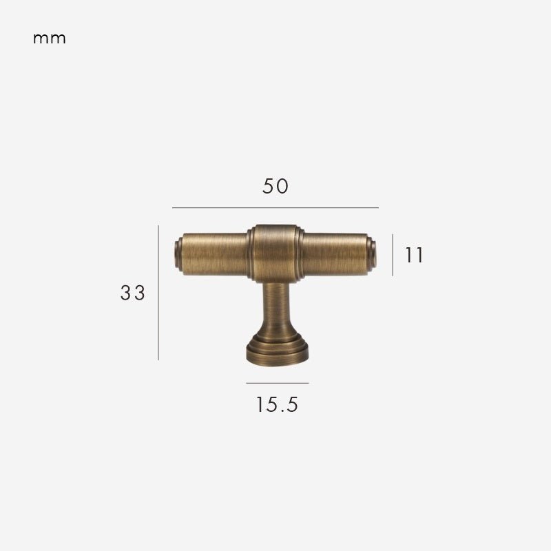 VELA massief messing T-stang