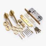 VERTO Türgriff und Schloss aus massivem Messing