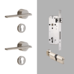 VERTO Türgriff und Schloss aus massivem Messing