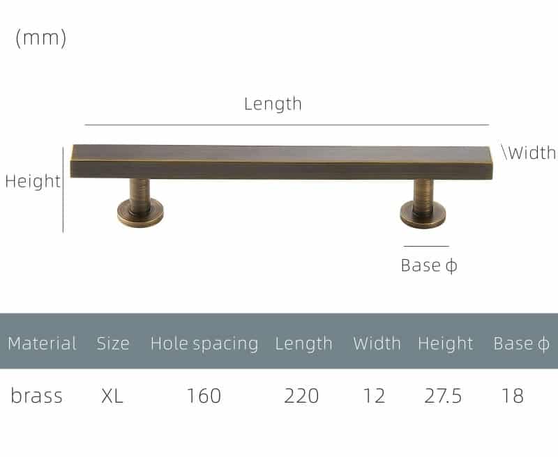 VORM Massivmessing-Griffe 19 VORM Massive Messinggriffe