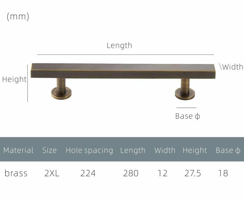 VORM Massivmessing-Griffe 22 VORM Massive Messinggriffe
