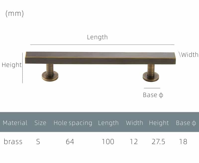 VORM Massivmessing-Griffe 10 VORM Massive Messinggriffe