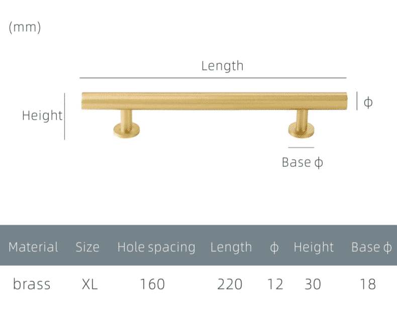 VORM Massive Messinggriffe 20 VORM Massive Messinggriffe