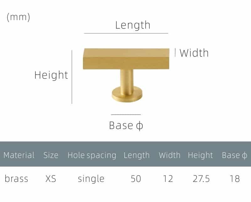 VORM Geborstelde massief messing T-stangen 7 VORM Geborstelde massief messing T-stangen