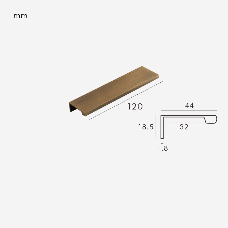 VYRA Solid Brass Edge Pulls