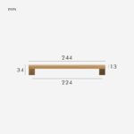 XYLO Maniglie in faggio e ottone