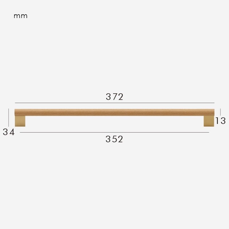 XYLO Maniglie in faggio e ottone