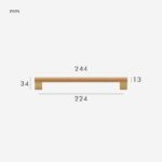 XYLO Maniglie in faggio e ottone