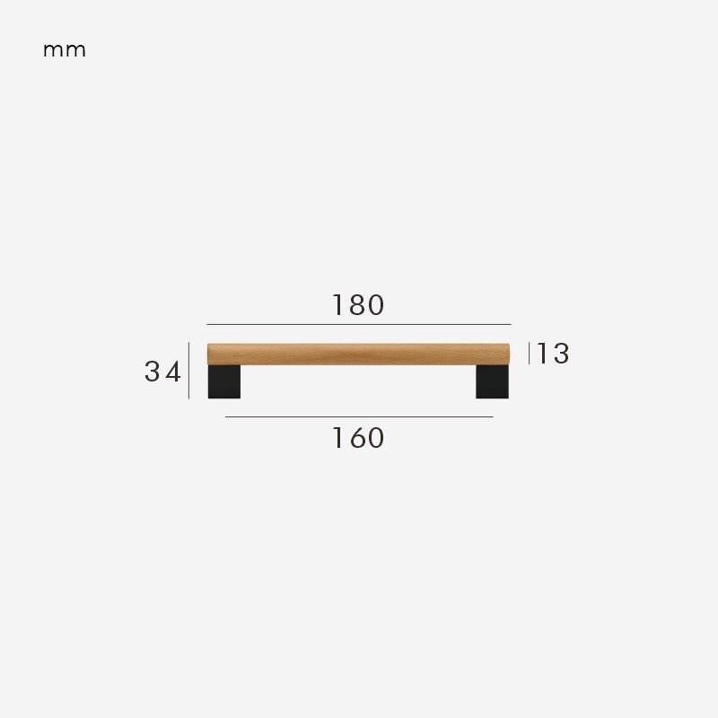 XYLO Maniglie in faggio e ottone