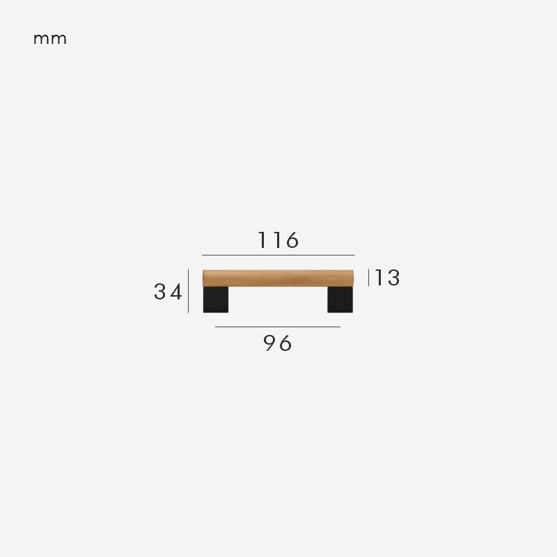 XYLO Maniglie in faggio e ottone