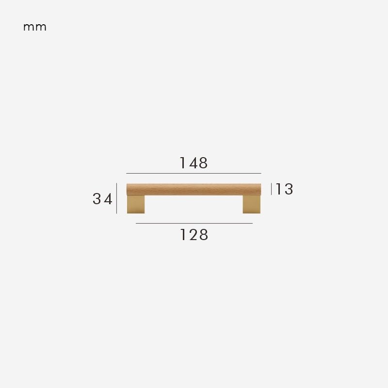 XYLO Maniglie in faggio e ottone